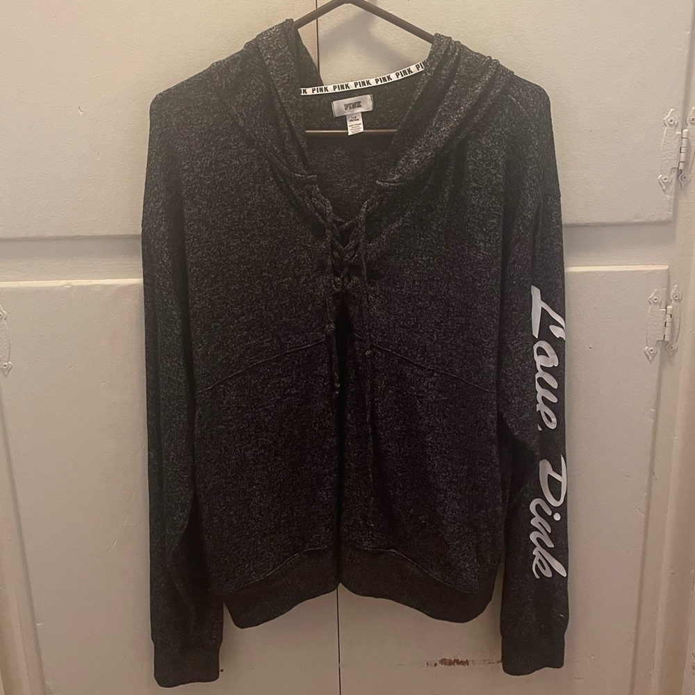 L PINK Brand Lace-Up Pullover Jacket